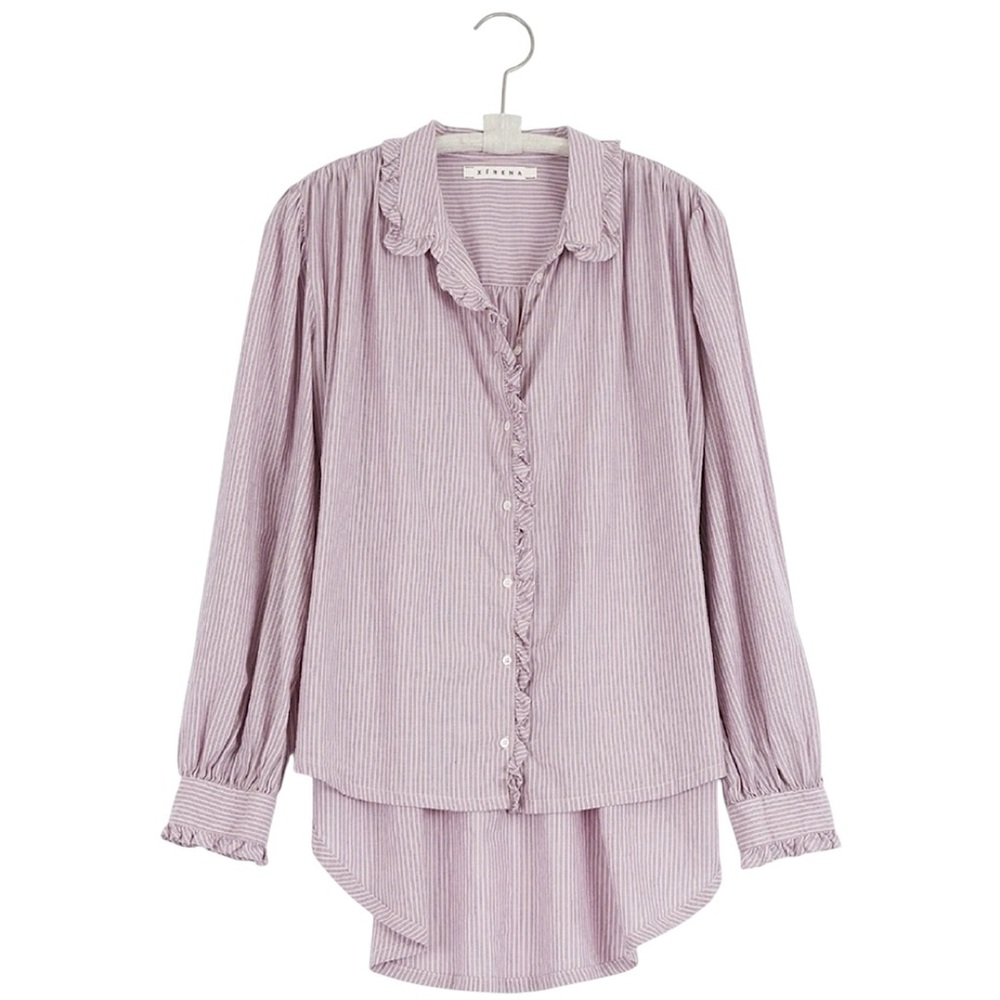 XIRENA Hale Shirt in El Matador Stripes Crus Stripe - Picture 2 of 11